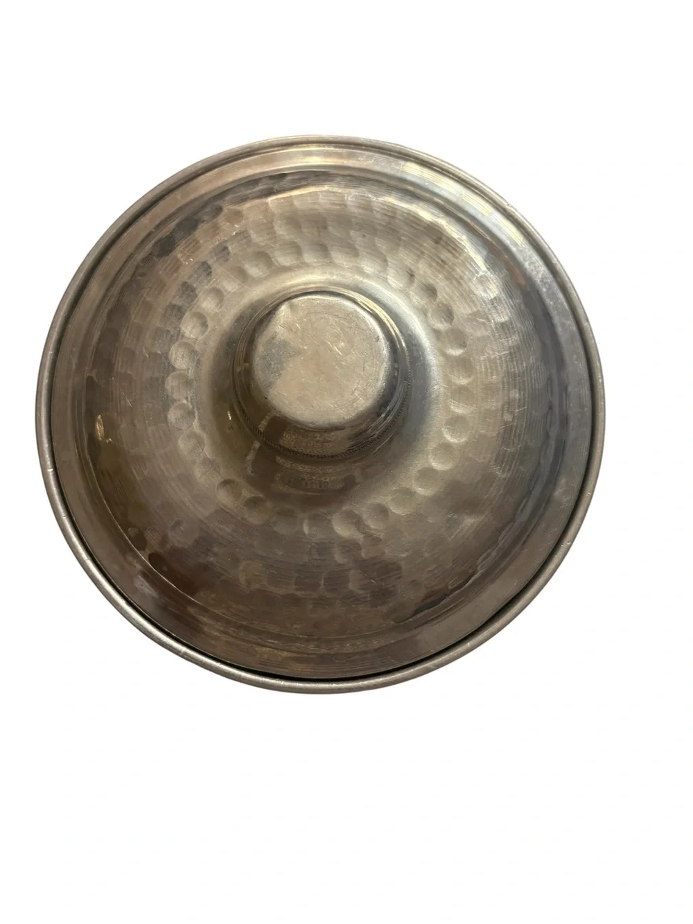 VINTAGE Hammered Metal Italian Ice Bucket Champagne Chiller With Lid